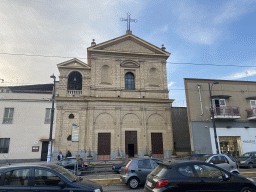 Front of the Chiesa Parrocchiale di Maria S.S. delle Grazie al Purgatorio church at the Via Nazionale delle Puglie street