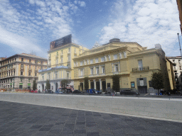 Front of the Teatro del Fondo theatre at the Piazza Municipio square