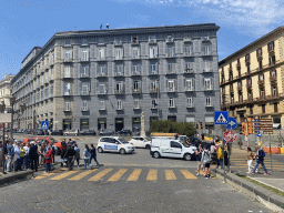 The Via Vittorio Emanuele III street with the Monument for Giuseppe Mazzini