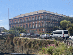 Northeast side of the Royal Palace of Naples, viewed from the access bridge of the Castel Nuovo castle