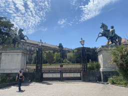 Cavalli di Bronzo gate at the northeast side of the Gardens of the Royal Palace of Naples at the Via San Carlo street