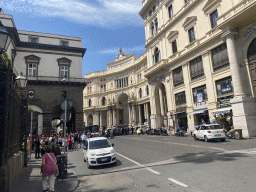 The Via San Carlo street with the south entrance of the Galleria Umberto I gallery