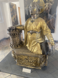 Statue of Saint Barbara by Lelio Giliberto at the First Floor of the Civic Museum at the Castel Nuovo castle, with explanation