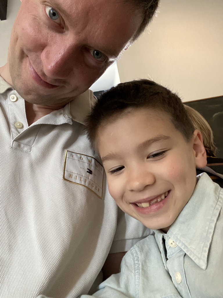 Tim and Max at the First Floor of the Civic Museum at the Castel Nuovo castle