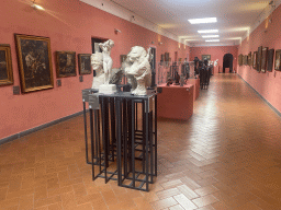 Statues, busts and paintings at the Third Floor of the Civic Museum at the Castel Nuovo castle