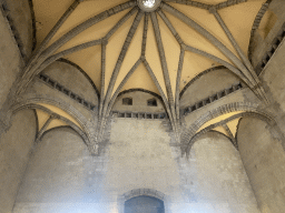 Ceiling of the Baron`s Hall at the Castel Nuovo castle