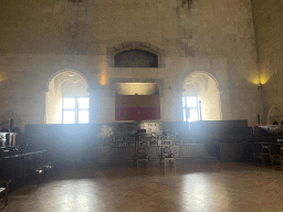 Interior of the Baron`s Hall at the Castel Nuovo castle