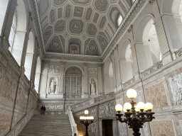 Upper part of the main staircase at the Royal Palace of Naples