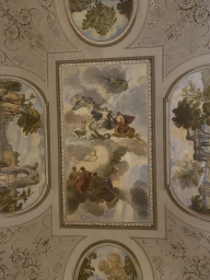 Paintings on the ceiling of the Teatro di Corte theatre at the Royal Palace of Naples