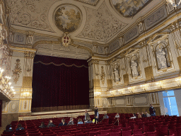 Interior of the Teatro di Corte theatre at the Royal Palace of Naples