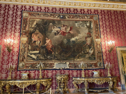 Tapestry and desks at the First Anteroom at the Royal Palace of Naples