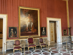 Paintings and chairs at the Throne Room at the Royal Palace of Naples