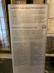 Information on the Ambassadors` Hall at the Royal Palace of Naples