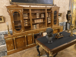 Cabinet and desk at the King`s Study at the Royal Palace of Naples