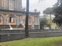 Horse statues at the Gardens of the Royal Palace of Naples