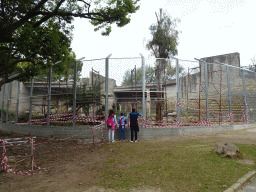 African Lion enclosure at the Zoo di Napoli, under renovation