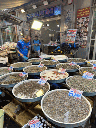 Seafood at the Fish Market at the Via Santi Quaranta street