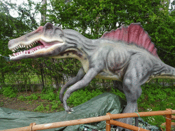 Spinosaurus statue at the Zoorassic Park exhibition at the Zoo di Napoli