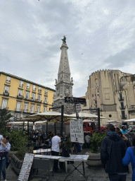 The Piazza San Domenico Maggiore square with the Obelisco di San Domenico obelisk and the Chiesa di San Domenico Maggiore church