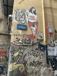 Graffiti on a wall near the Piazza San Domenico Maggiore square