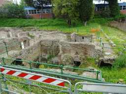 The ruins of the Thermal Baths at the Via Terracina street