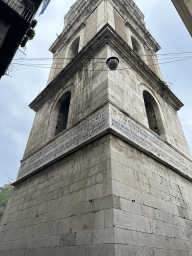 The Old Bell Tower of the Chiesa di Santa Marta church at the crossing of the Via Benedetto Croce and Via Santa Chiara streets