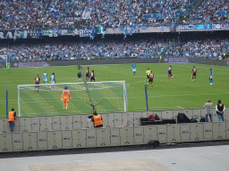 SSC Napoli in the attack at the Stadio Diego Armando Maradona stadium, viewed from the Curva A Inferiore grandstand, during the football match SSC Napoli - Salernitana