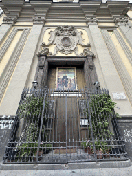Front of the Chiesa di Santa Maria di Caravaggio church at the Piazza Dante square