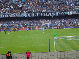 SSC Napoli in the attack at the Stadio Diego Armando Maradona stadium, viewed from the Curva A Inferiore grandstand, during the football match SSC Napoli - Salernitana