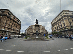 The Piazza Giovanni Bovio square with the front of the Vittorio Emanuele II Monument