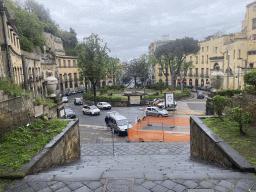 The Via Tondo di Capodimonte roundabout and the Corso Amedeo di Savoia street, viewed from the Gradini Capodimonte staircase