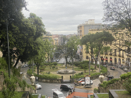 The Via Tondo di Capodimonte roundabout and the Corso Amedeo di Savoia street, viewed from the Gradini Capodimonte staircase