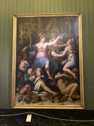 Painting `Allegory of Justice` by Giorgio Vasari at the First Floor of the Museo di Capodimonte museum