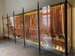 Statues, swords and guns at the First Floor of the Museo di Capodimonte museum
