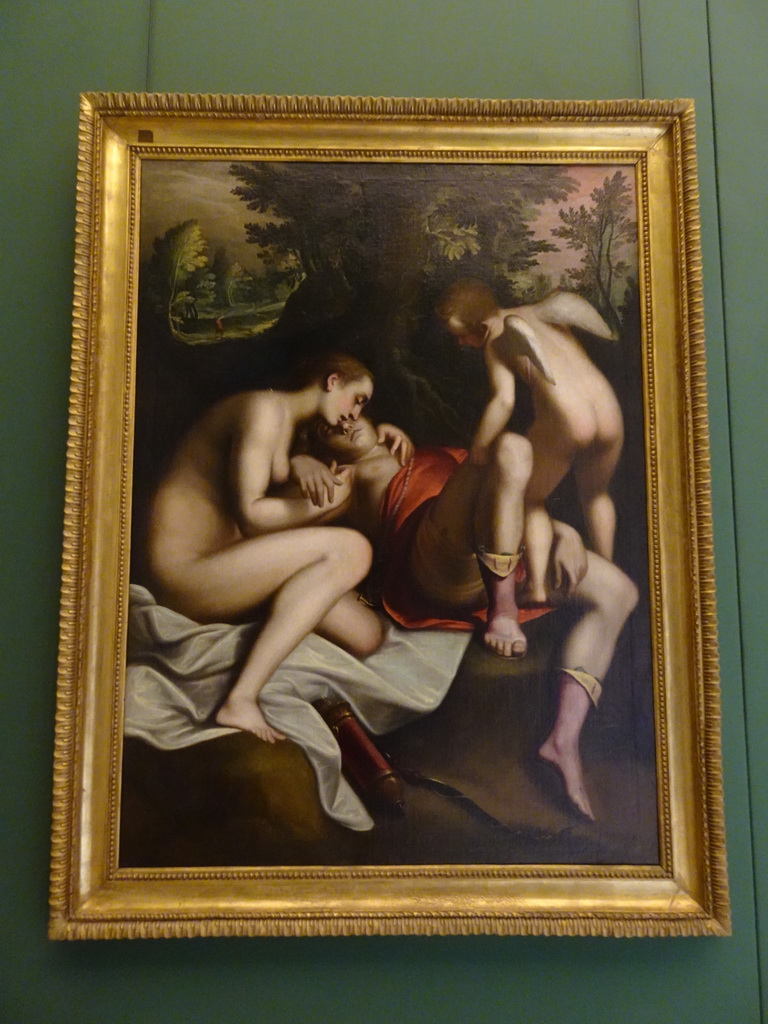 Painting `La Morte di Adone` by Luca Cambiaso at the First Floor of the Museo di Capodimonte museum