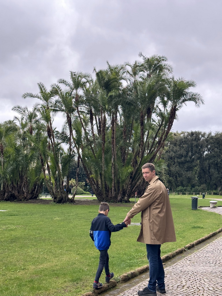 Tim and Max at the Real Basco di Capodimonte park