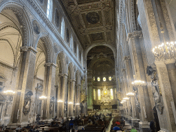 Nave, apse and altar of the Duomo di Napoli cathedral