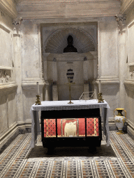 Altar with relic at the Crypt of San Gennaro at the Duomo di Napoli cathedral