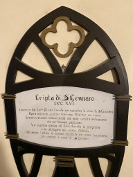 Information on the Crypt of San Gennaro at the Duomo di Napoli cathedral