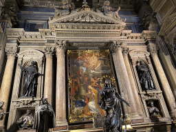 Statues and paintings at the east side of the Chapel of San Gennaro at the Duomo di Napoli cathedral