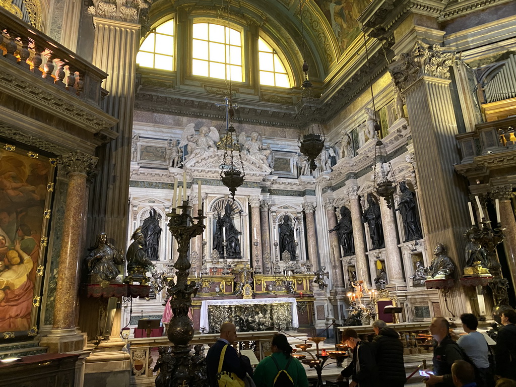 Apse and altar at the south side of the Chapel of San Gennaro at the Duomo di Napoli cathedral