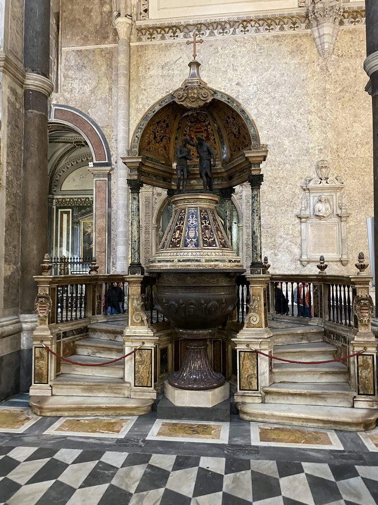 Baptismal Font at the Duomo di Napoli cathedral