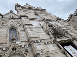 Facade of the Duomo di Napoli cathedral, viewed from the Piazzetta Guglia del Duomo square