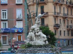 Fountain at the Piazza Sannazaro square