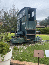 Old train machinery at the east side of the Città della Scienza museum