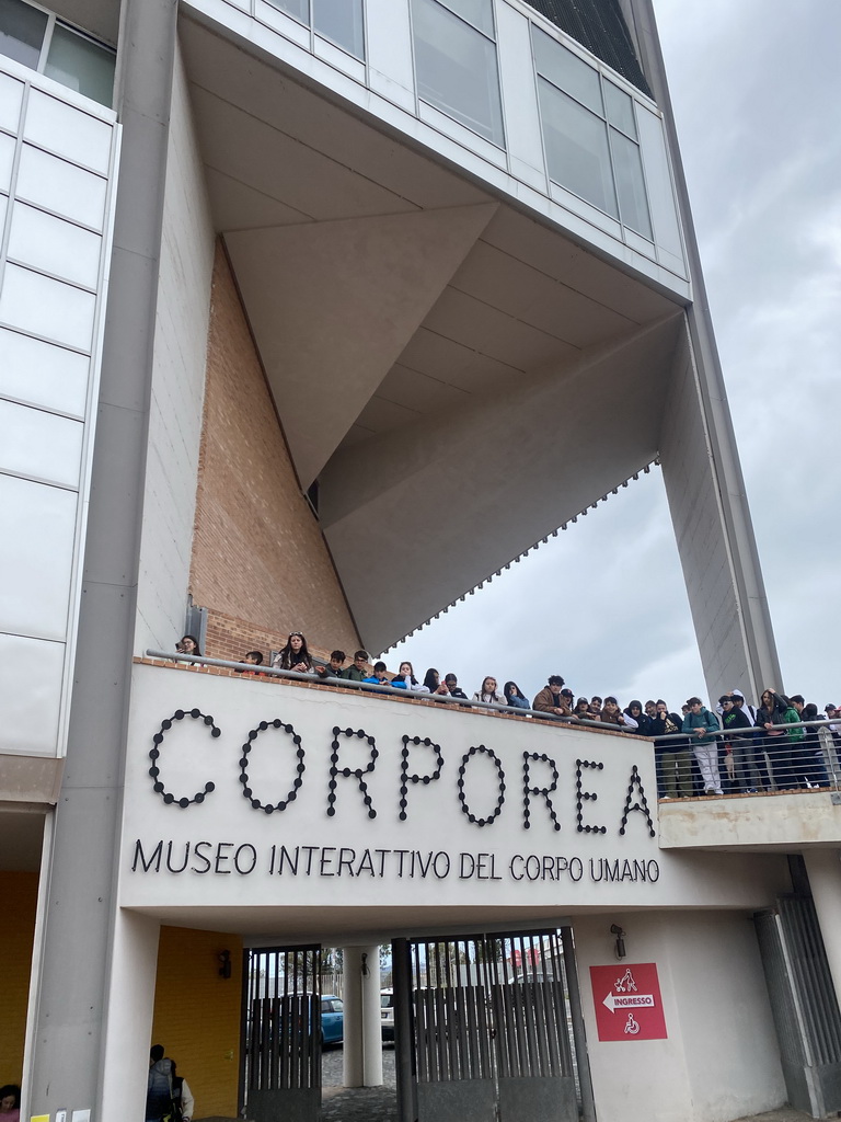 Front of the Corporea building at the east side of the Città della Scienza museum