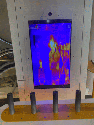 Tim and Max on a heat sensor screen at the Corporea building at the east side of the Città della Scienza museum
