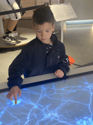 Max with an interactive screen at the Corporea building at the east side of the Città della Scienza museum