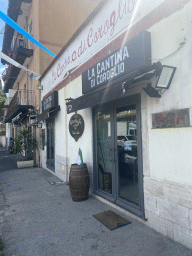 Front of the La Cantina di Coroglio restaurant at the Via Coroglio street