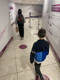 Miaomiao and Max at the Family Lane of the Security Check at the Departures Hall of Naples International Airport